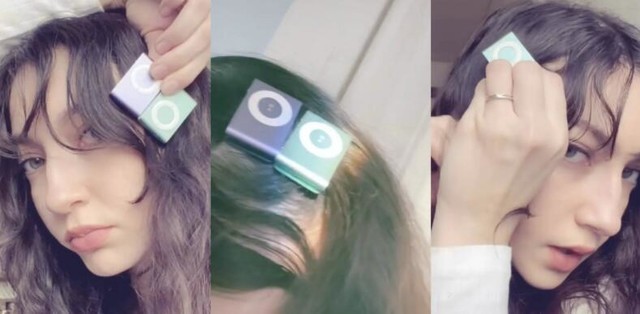 古董级iPod Shuffle能做啥 答案：美女的发卡 