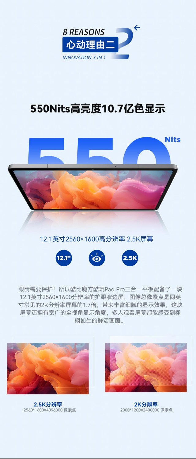 酷比魔方酷玩Pad Pro：12GB内存+256GB存储，领跑千元市场的三合一平板新宠